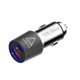 Adonit Fast Car Charger 1 USB-A QC3.0 1 USB-C PD Silver