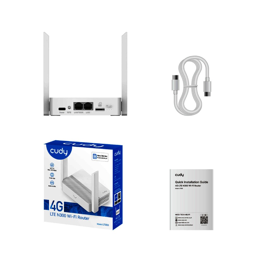 เราเตอร์ Cudy Network LT300 300Mbps Wireless N 4G LTE Router