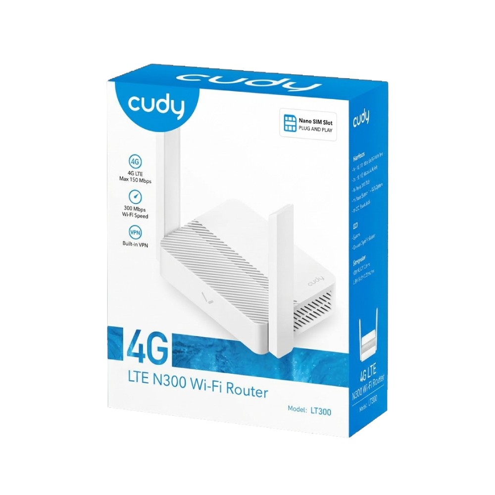 เราเตอร์ Cudy Network LT300 300Mbps Wireless N 4G LTE Router