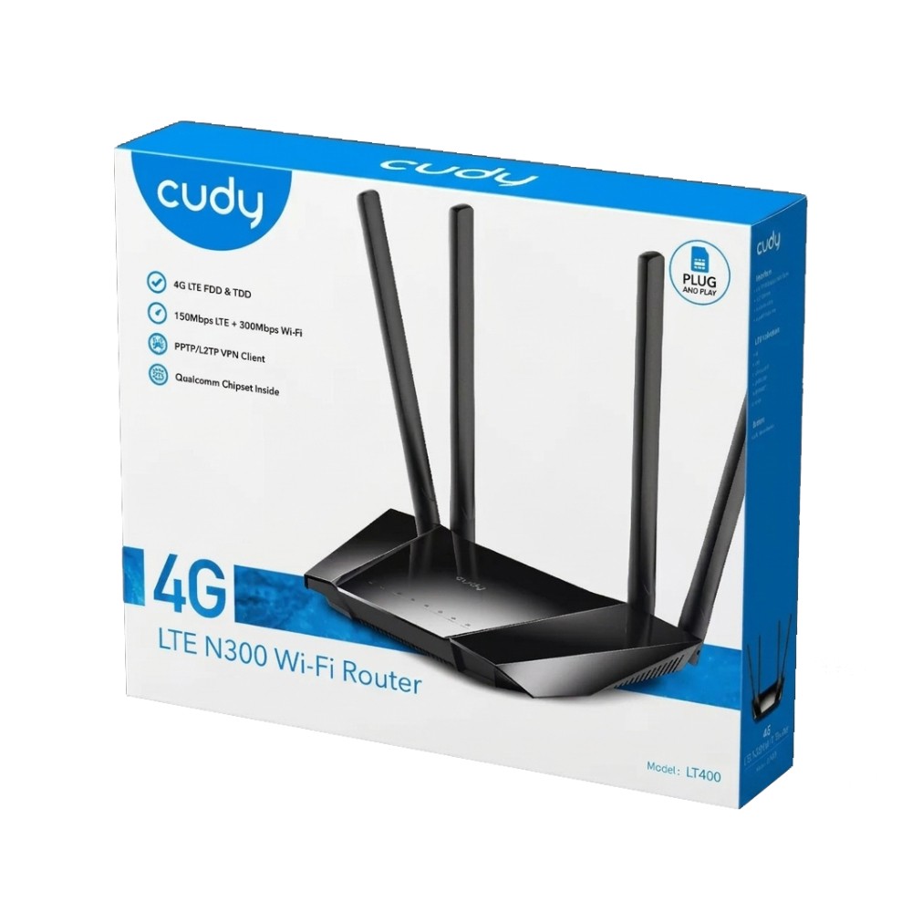 เราเตอร์ Cudy Network LT400 300Mbps Wireless N 4G LTE Router