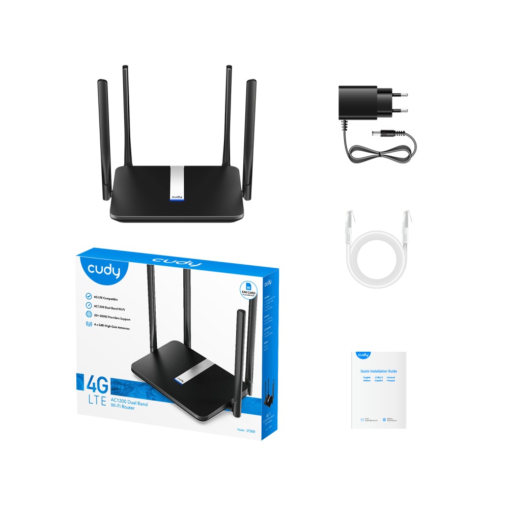เราเตอร์ Cudy Network LT500 AC1200 Wireless Dual Band 4G LTE Router