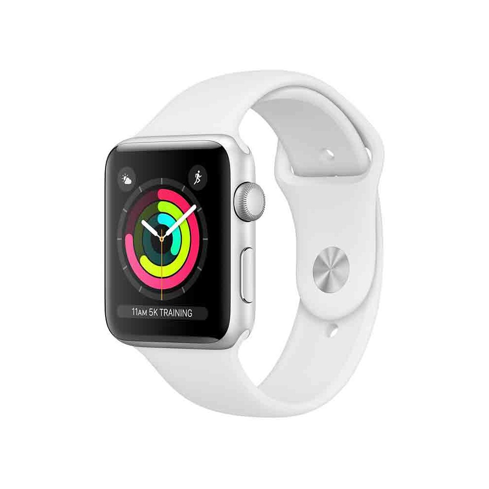 Apple Watch Series 3 GPS 38mm Silver Aluminium Case with White Sport Band
