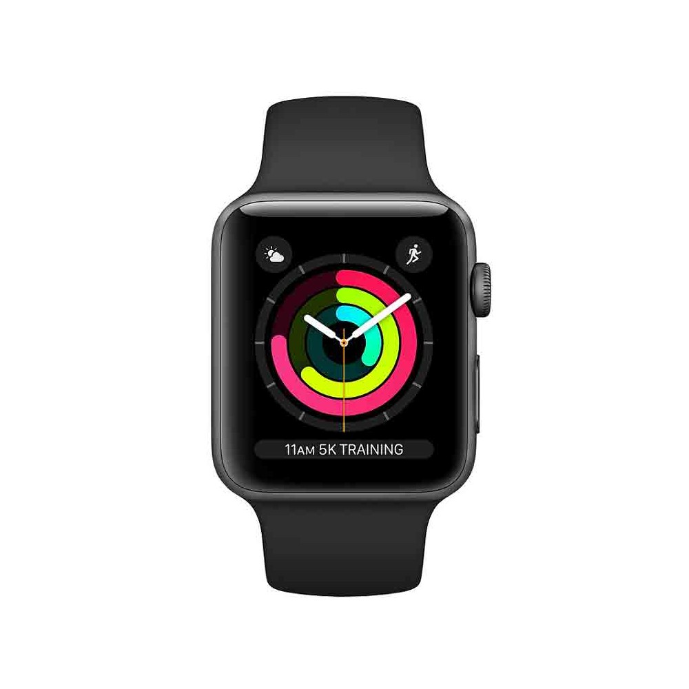 Apple Watch Series 3 GPS 38mm Space Gray Aluminium Case with Black Sport Band