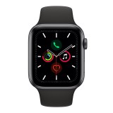 Apple Watch Series 5 GPS 44mm Space Gray Aluminium Case with Black Sport Band