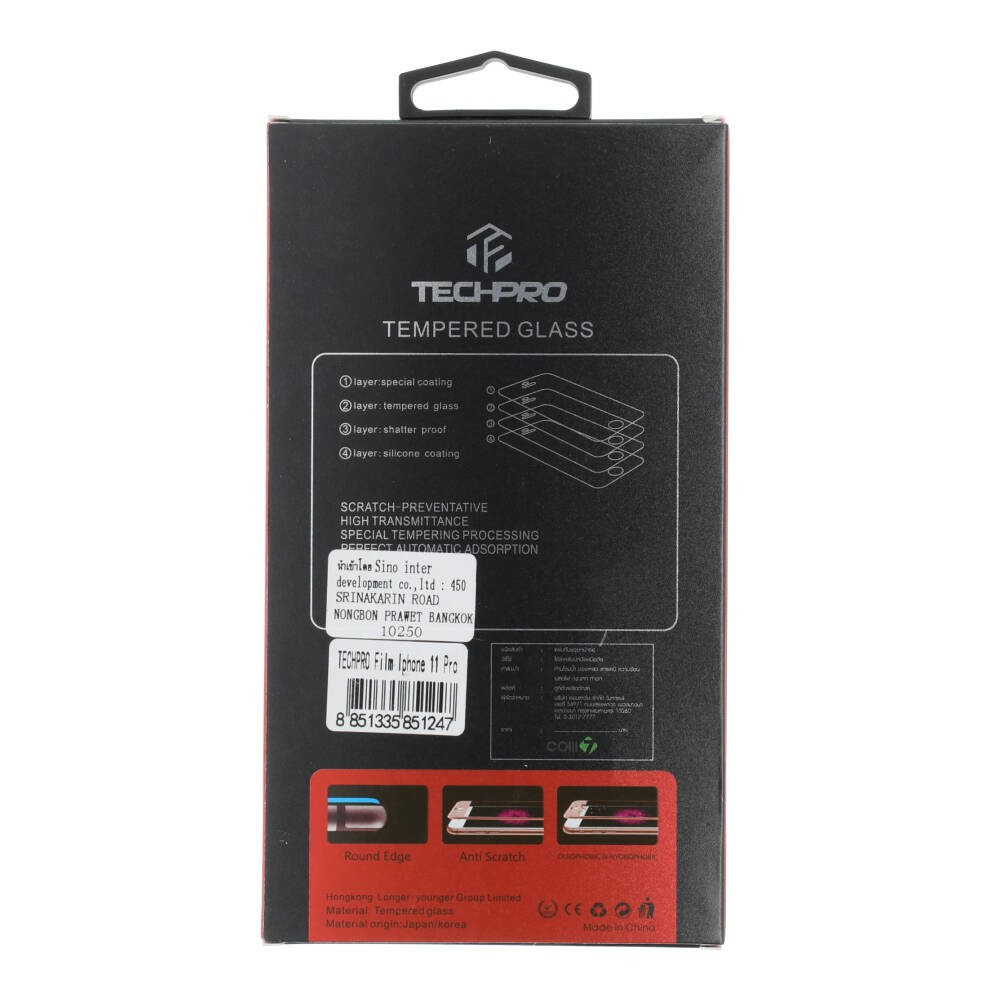 ฟิล์มกันรอย TECHPRO iPhone 11 Pro