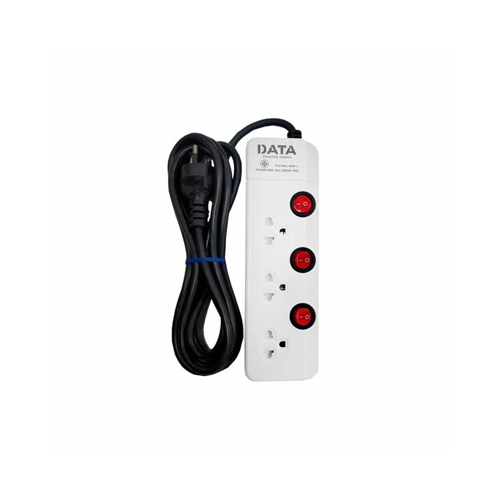 ปลั๊กไฟ DATA 3 Way 3 Switch 3M. HM3359M3W