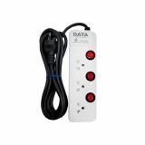 ปลั๊กไฟ DATA Plug 3 Way 3 Switch 5M. TIS HM3359M5W White