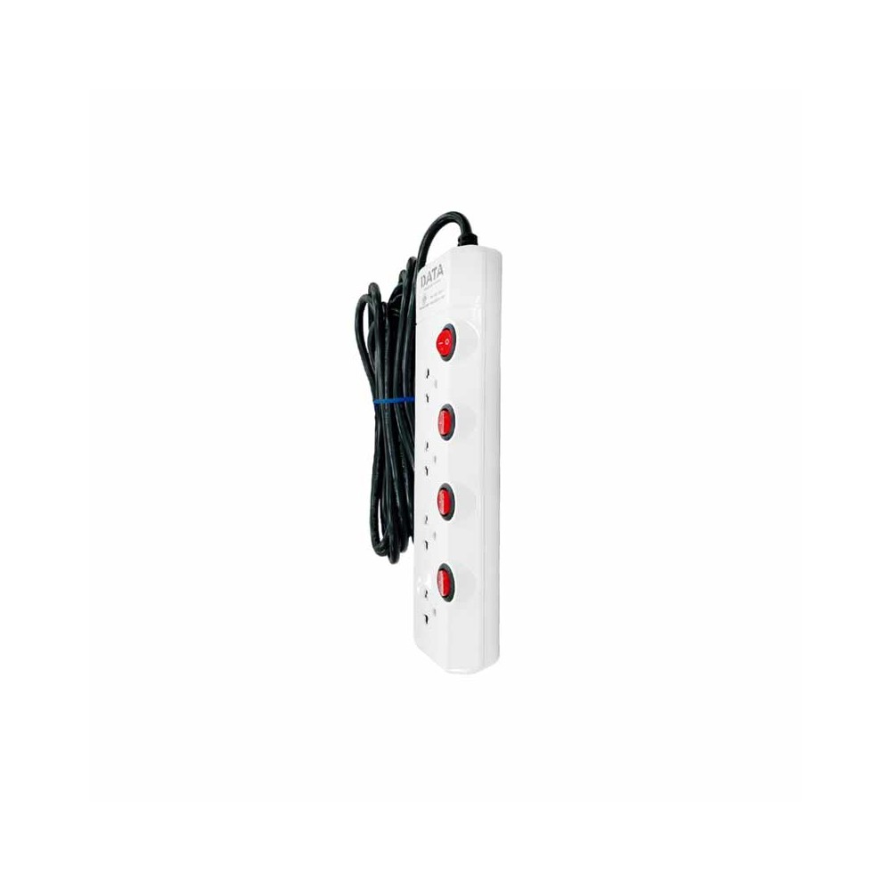 ปลั๊กไฟ DATA Plug 4 Way 4 Switch 3M. HM4496M3W