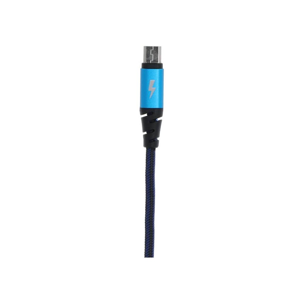 Tech Cable 00 สาย Micro USB TECHPRO TCM-001 Kevlar Micro USB Cable Blue