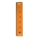 Anitech TIS Plug 4 Way 2 USB 3M. H5134