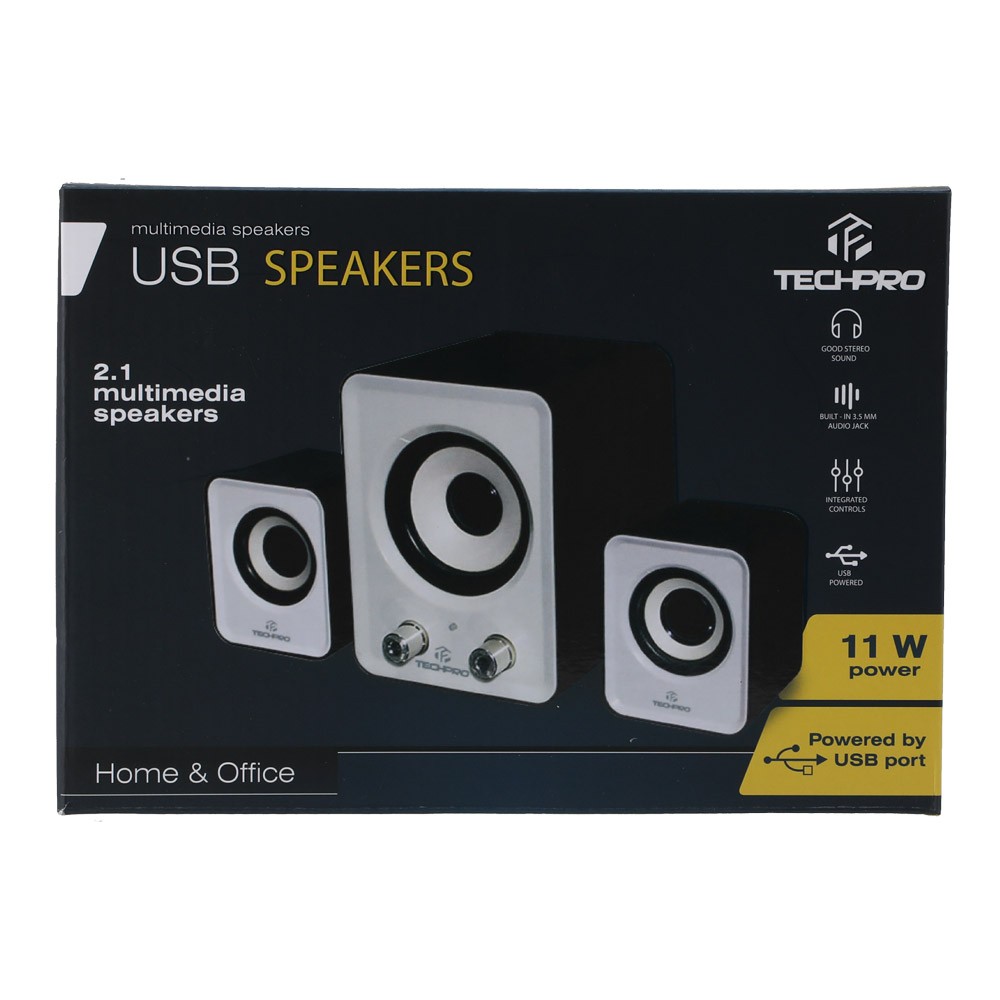 ลำโพง TECHPRO Speaker 2.1 TS002 Black