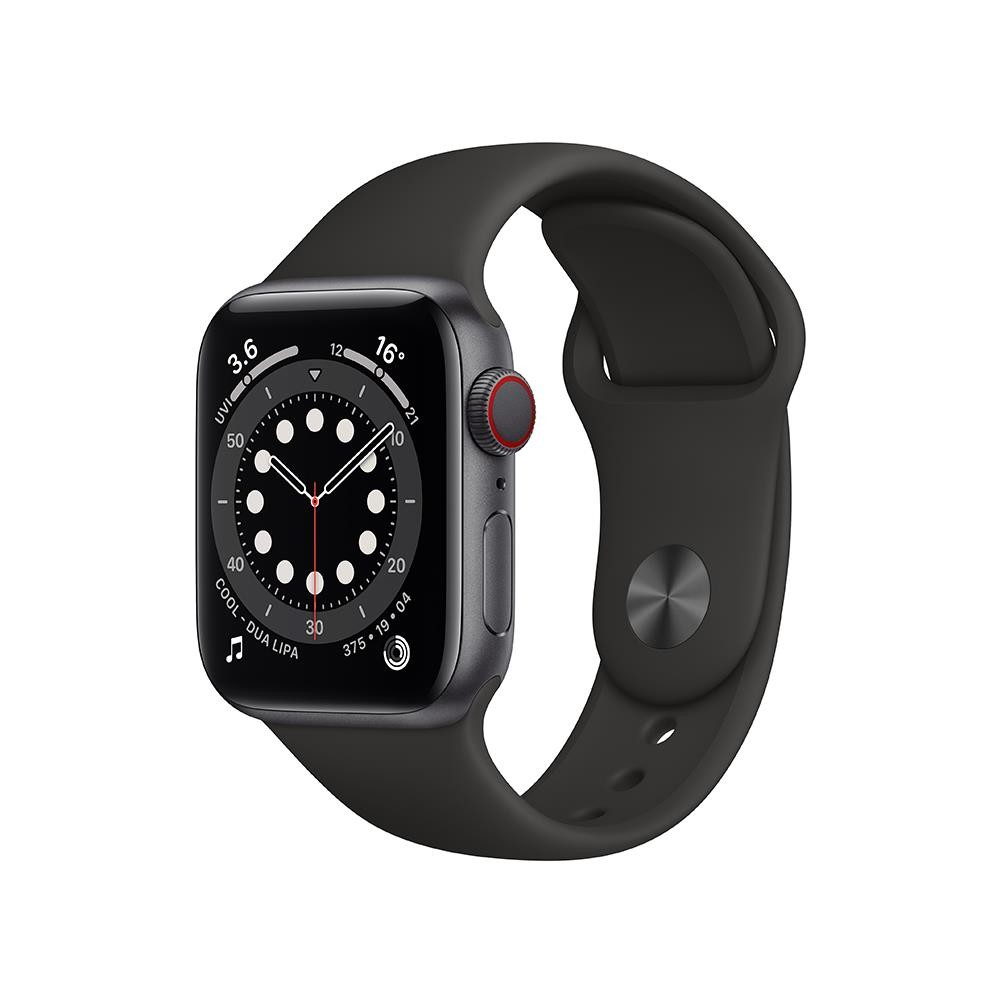Apple Watch Series 6 GPS + Cellular 40mm Space Gray Aluminium Case with Black Sport Band