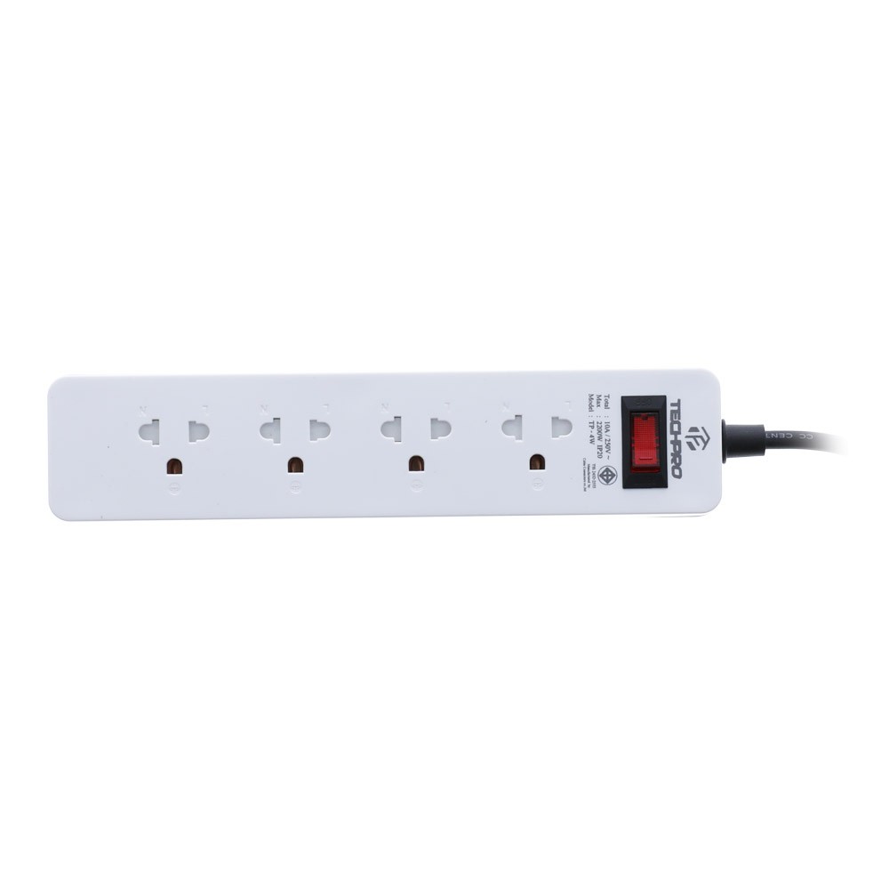 ปลั๊กไฟ TECHPRO 4 Way 1 Switch 3M.