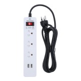 ปลั๊กไฟ TECHPRO Plug 3 Way 1 Switch 2 USB 3M.