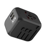 หัวแปลงปลั๊กไฟ Blue Box Travel Adapter with 2 USB-A and 1 USB-C (PD) Port Black