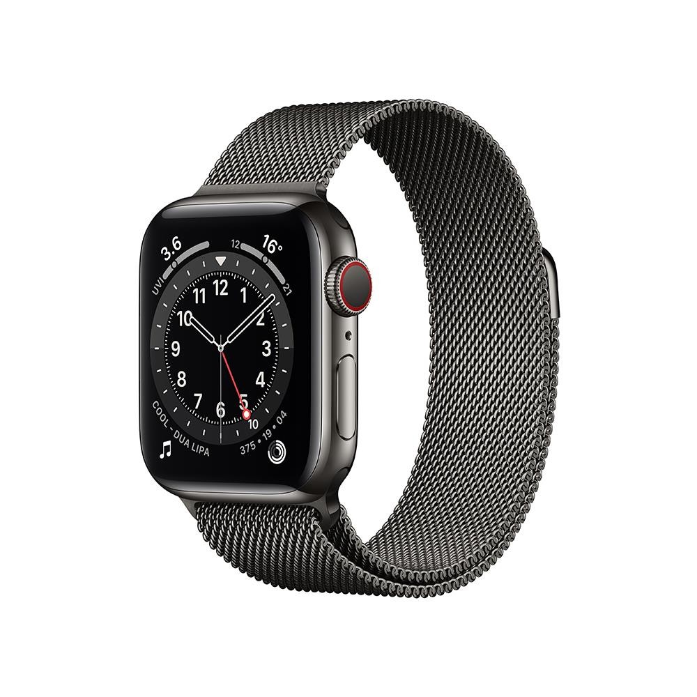 Apple Watch Series 6 GPS + Cellular 40mm Graphite Stainless Steel Case with Graphite Milanese Loop