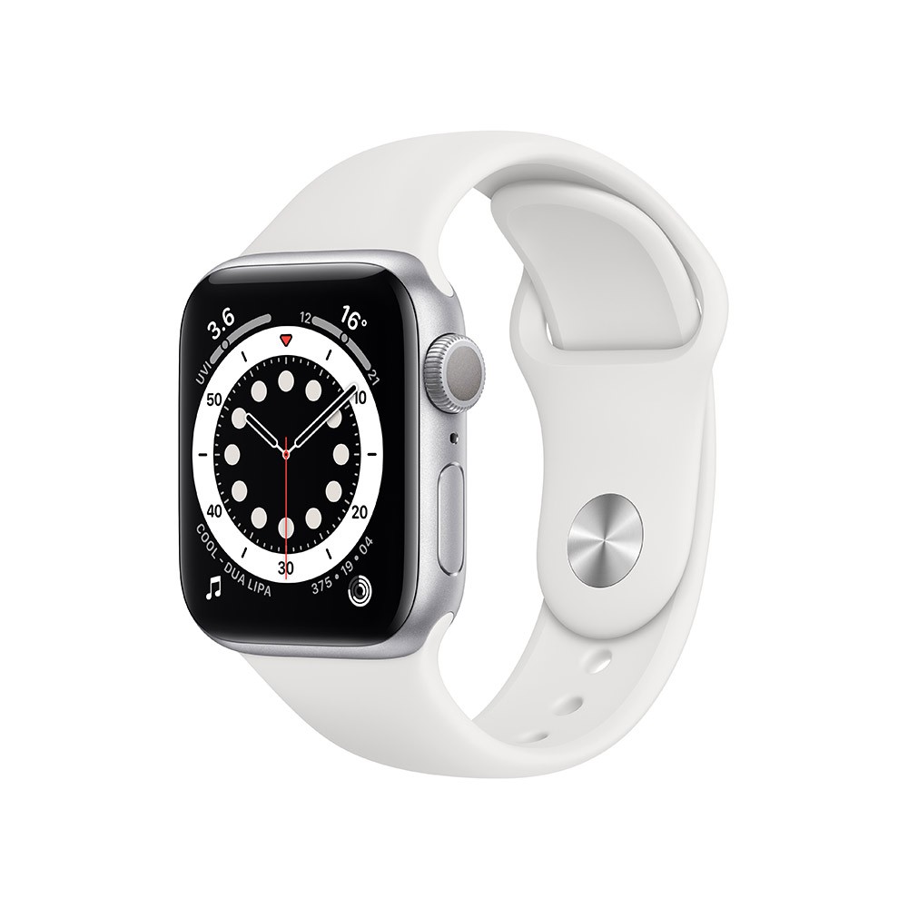 Apple Watch Series 6 GPS 40mm Silver Aluminium Case with White Sport Band